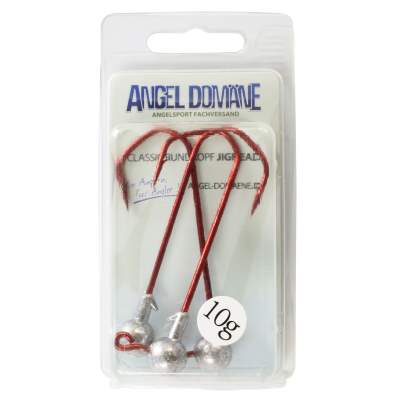 Angel Domäne Classic Rundkopf Jighead 3 Stück 10g Jigköpfe Gr 6/0