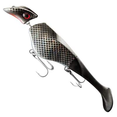 Headbanger Lures Headbanger Shad Wobbler floating 16,0cm Black Metal,