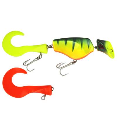 Headbanger Lures Headbanger Tail Wobbler sinking 23,0cm Limited Hot UV Perch inkl. Ersatzschwanz