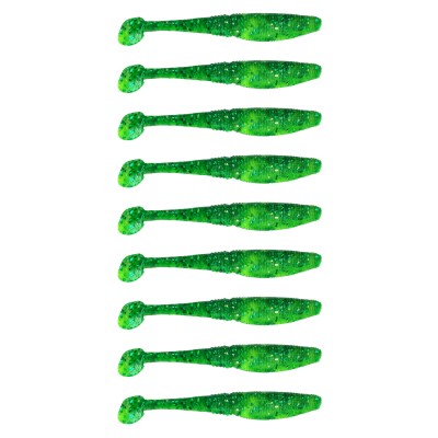 Gummifisch Paddel Pro Vibro 5g Farbe Green Chartreuse 7,50cm - Green Chartreuse - 5g - 9Stück