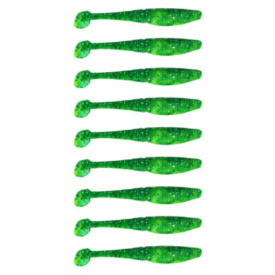 Gummifisch Paddel Pro Vibro 5g Farbe Green Chartreuse, 7,50cm - Green Chartreuse - 5g - 9Stück