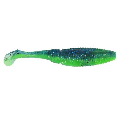 Gummifisch Paddel Pro Vibro 5g Farbe Green Blue Glitter, 8,00cm - Green Blue Glitter - 5g - 9Stück