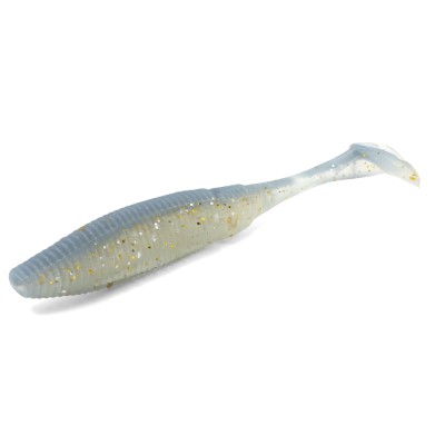 Transparent Blue Back Gold Glitter
