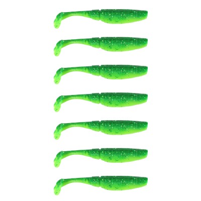 Gummifisch Paddel Pro Vibro 7g Farbe Green Glitter 10,00cm - Green Glitter - 7g - 7Stück