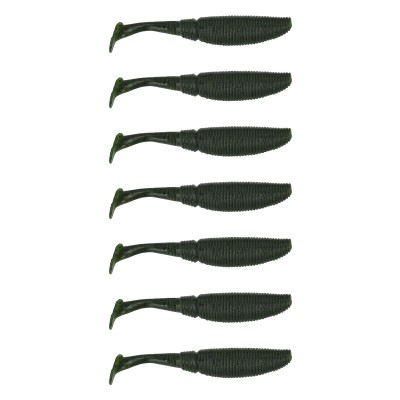 Gummifisch Paddel Pro Vibro 7g Farbe Dark Green Black Pepper, 10,00cm - Dark Green Black Pepper - 7g - 7Stück