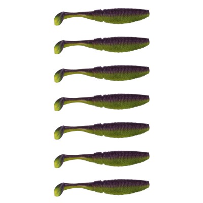 Gummifisch Paddel Pro Vibro 7g Farbe Dark Green Purple 10,00cm - Dark Green Purple - 7g - 7Stück