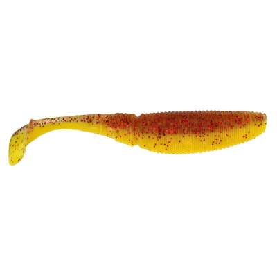 Gummifisch Paddel Pro Vibro 7g Farbe Yellow Clear Back Red Glitter, - 10,00cm - Yellow Clear Back Red Glitter - 7g - 7Stück