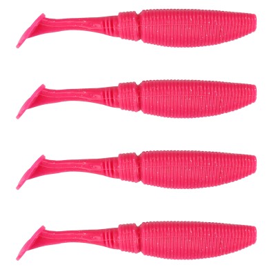 Gummifisch Paddel Pro Vibro 13g Farbe Rosa 12,00cm - Rosa - 13g - 4Stück