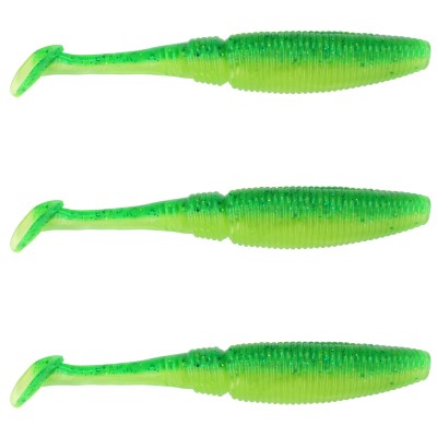 Gummifisch Paddel Pro Vibro 17g Farbe Clear Green, 13,50cm - Clear Green - 17g - 3Stück