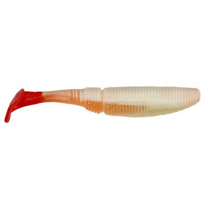 Gummifisch Paddel Pro Vibro 17g Farbe White Clear Glitter Red Tail, 13,50cm - White Clear Glitter Red Tail - 17g - 3Stück