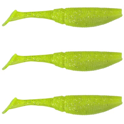 Gummifisch Paddel Pro Vibro 17g Farbe Chartreuse Ice Glitter 13,50cm - Chartreuse Ice Glitter - 17g - 3Stück