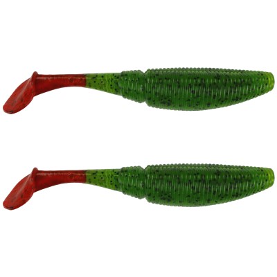 Gummifisch Paddel Pro Vibro 25g Farbe Watermelon Red Tail, 15,00cm - Watermelon Red Tail - 25g - 2Stück