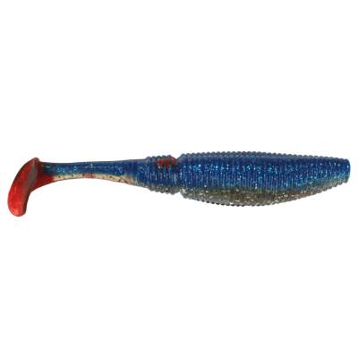 Gummifisch Paddel Pro Vibro 25g Farbe Blue Clear Silver Belly Red Tail, - 15,00cm - Blue Clear Silver Belly Red Tail - 25g - 2Stück