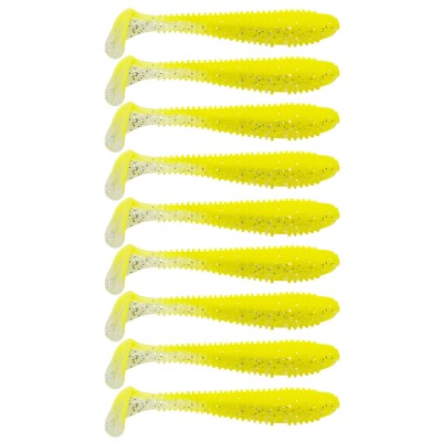 Gummifisch Canyonizer 7,0cm Yellow Clear Glitter Belly 7,00cm - Yellow Clear Glitter Belly - 3g - 9Stück