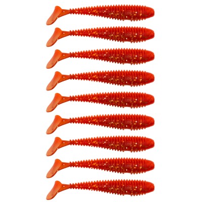 Gummifisch Canyonizer 7,0cm Clear Dark Red Glitter 7,00cm - Clear Dark Red Glitter - 3g - 9Stück