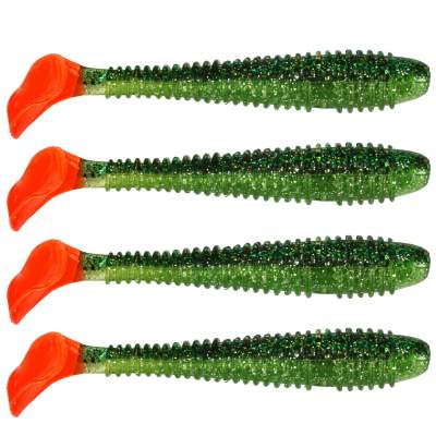 Gummifisch Canyonizer 11,5cm Clear Green Glitter Hot Tail 11,5cm - Clear Green Glitter Hot Tail - 13g - 4Stück