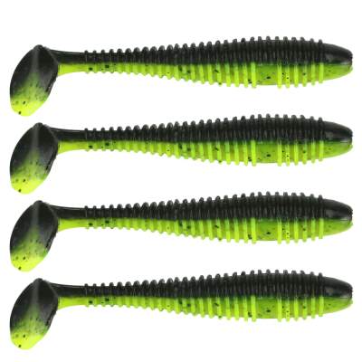 Gummifisch Canyonizer 11,5cm Black Lime, 11,5cm - Black Lime - 13g - 4Stück