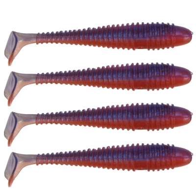 Gummifisch Canyonizer 11,5cm Blue Red Clear, 11,5cm - Blue Red Clear - 13g - 4Stück