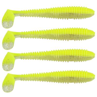 Gummifisch Canyonizer 11,5cm Yellow Clear Glitter Belly 11,5cm - Yellow Clear Glitter Belly - 13g - 4Stück