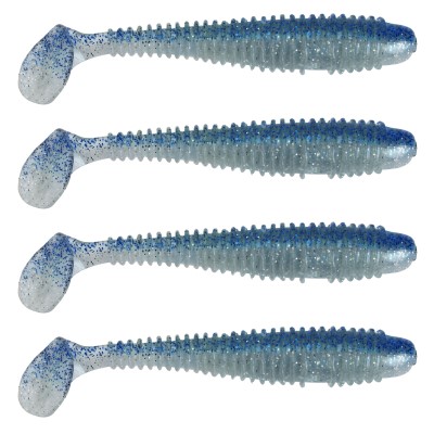 Gummifisch Canyonizer 11,5cm Dark Blue Baby Blue Glitter 11,5cm - Dark Blue Baby Blue Glitter - 13g - 4Stück