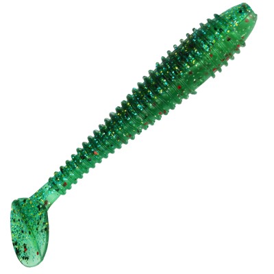 Gummifisch Canyonizer 11,5cm Green Turkis Glitter, 11,5cm - Green Turkis Glitter - 13g - 4Stück