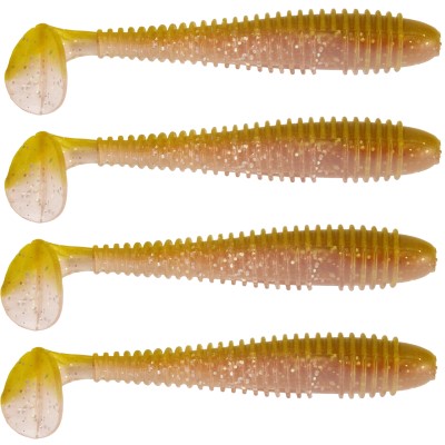 Gummifisch Canyonizer 11,5cm Pumpkin Yellow, 11,5cm - Pumpkin Yellow - 13g - 4Stück