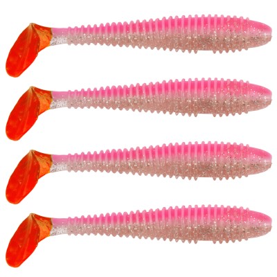 Gummifisch Canyonizer 11,5cm Pink Orange, 11,5cm - Pink Orange - 13g - 4Stück