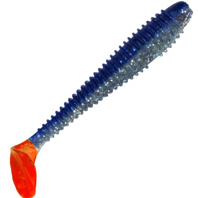 Gummifisch Canyonizer 11,5cm Blue Hot Tail, 11,5cm - Blue Hot Tail - 13g - 4Stück