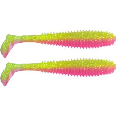 Gummifisch Canyonizer 14,5cm Limen Green Glitter Pink 14,5cm - Limen Green Glitter Pink - 29g - 2Stück