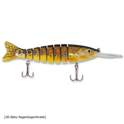 Roy Fishers Real Fish Diving Swimbait 15 3DRBF, - 15cm - 3 D Baby Regenbogenforelle - 30g - 1Stück