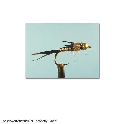 X-Version Fly Beschwerte Nymphe STONEFLY BLACK 14 Gr.14 - 1Stück - 68