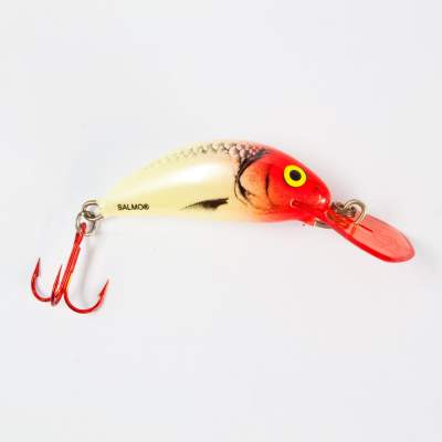 Salmo Hornet Wobbler floating 3,5cm RHH, - 3,5cm - Red Headed Hooker - 2,2g - 1Stück