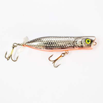 Salmo Spittin Rover Prop Popper floating 7,0cm CBK 7cm - Chrome Black - 11g - 1Stück