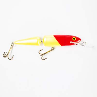 Salmo Whitefish Jointed DR Wobbler zweiteilig Tiefläufer floating 13,0cm RH, 13cm - Red Head - 19g - 1Stück