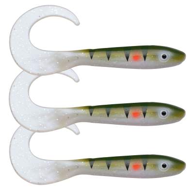 Svartzonker Sweden McRubber Tail Twister 23cm Twister Gummifische 35g - 3 Stück - UV Perch