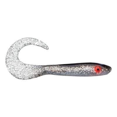 Svartzonker Sweden McRubber Tail Twister, 11cm - Black Silver Glitter - 4.5g - 10 Stück