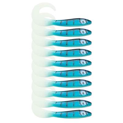 Svartzonker Sweden McRubber Tail Twister, 11cm - Glow Mackerel - 4.5g - 10 Stück