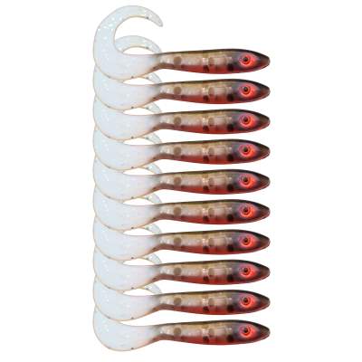 Svartzonker Sweden McRubber Tail Twister, 11cm - Tiger Walleye - 4.5g - 10 Stück