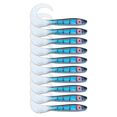 Svartzonker Sweden McRubber Tail Twister Barsch Gummiköder 11cm - UV Pearl Mackerel - 4.5g - 10 Stück