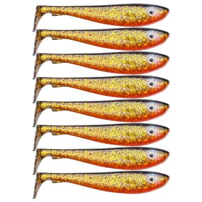 Svartzonker Sweden McRubber Shad, 9cm - 6g - 8 Stück - Golden Shiner C2