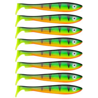 Svartzonker Sweden McRubber Shad 9cm Gummifische 6g - 8 Stück - Fire Tiger C3