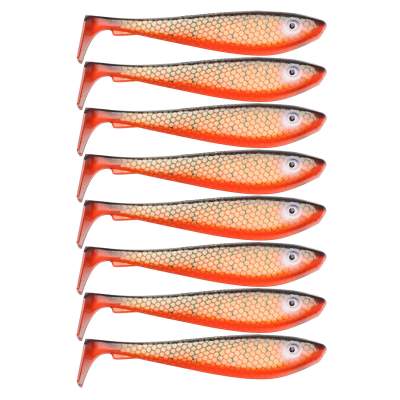 Svartzonker Sweden McRubber Shad Gummifische 9cm - 6g - 8 Stück - Red Tiger C4