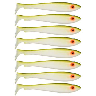 Svartzonker Sweden McRubber Shad, 9cm - 6g - 8 Stück - Olive White C18