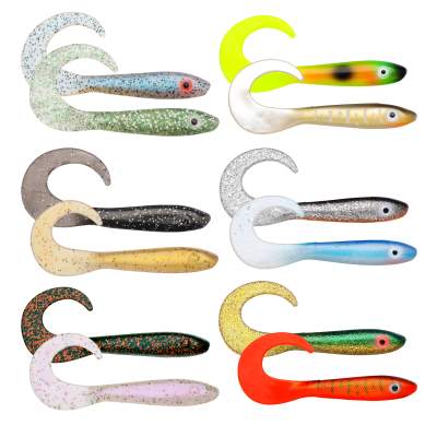 Svartzonker Sweden McRubber Stealth Tail Twister Bulk 23cm Gummifisch 36g - Gold and Black S10