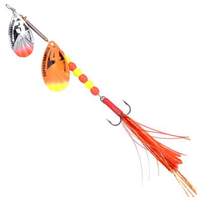 SPRO Supercharged weigted Tandem Spinner 18g Orange, - 20cm - Orange - 18g - Gr.2 - Gr.3-4 - 1Stück