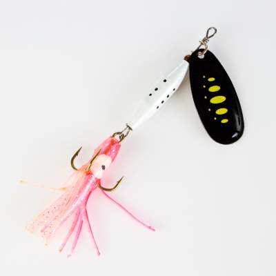 Angel Domäne Klassischer Spinner Heavy Octotail, 11cm - black fury/pink - 18g - 1Stück