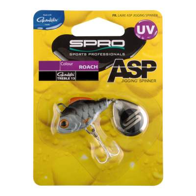 SPRO ASP Jiggin' Spinner UV 28g Roach, - 28g - Roach - 1Stück