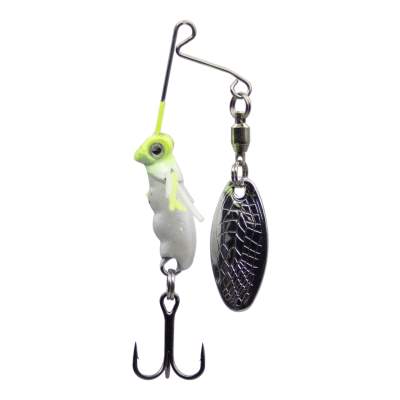 SPRO Micro Larva Spinnerbait Mini Spinnerbait Treble Hook - 4cm - 7g - UV Pearl - 1Stück