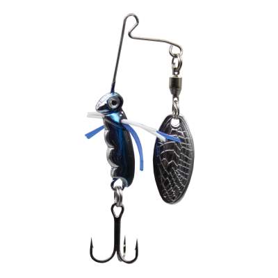 SPRO Micro Larva Spinnerbait Mini Spinnerbait Treble Hook - 4cm - 7g - Chrome Blue - 1Stück