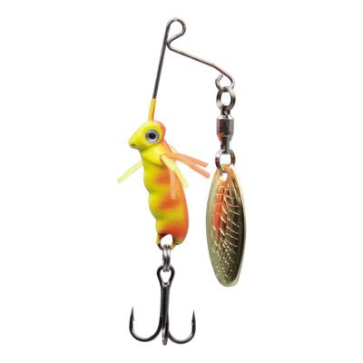 SPRO Micro Larva Spinnerbait, Treble Hook - 4cm - 7g - UV Sunburst - 1Stück